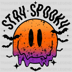 Halloween Stay Spookey Smiley Face Design - DTF heat transfer - transferlegend