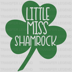 Little Miss Shamrock St. Patrick's Day Design - DTF heat transfer - transferlegend