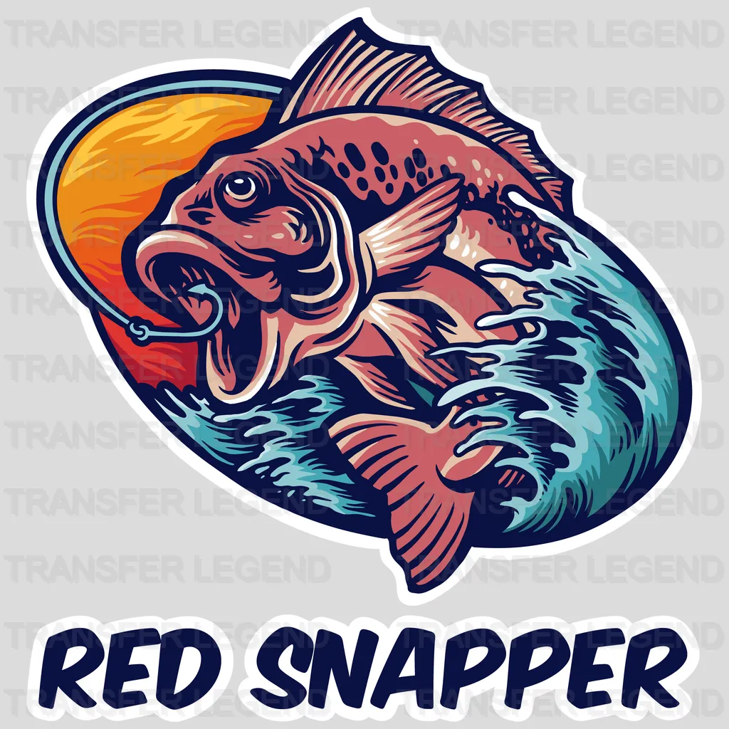 Red Snapper Fish - Fish Design DTF Heat Transfer - transferlegend