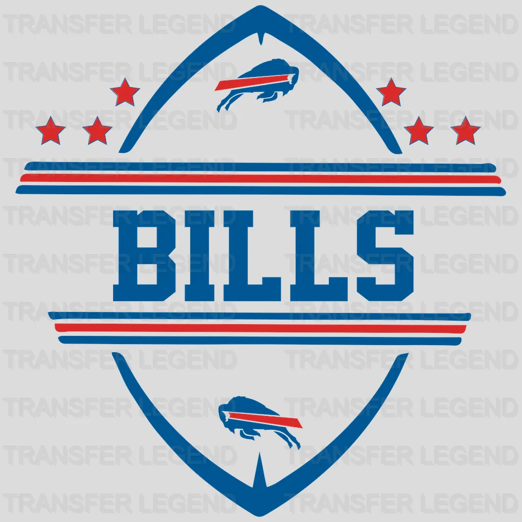 Buffalo Bills Shield Badge Logo NFL Design - DTF Heat Transfer