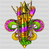 Lobster Crown Mardi Gras Design- Mardi Gras DTF heat transfer - transferlegend