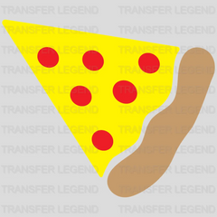 Pizza and Pizza Slice Couple Design - DTF heat transfer - transferlegend