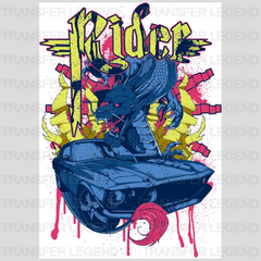 Cars Snake Rider Clasic Car Designs - DTF Heat Transfer - transferlegend