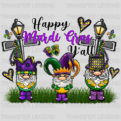 Happy Mardi Gras Y'all Design- Mardi Gras DTF heat transfer - transferlegend