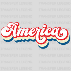 America Label Lettering DTF Transfer - transferlegend