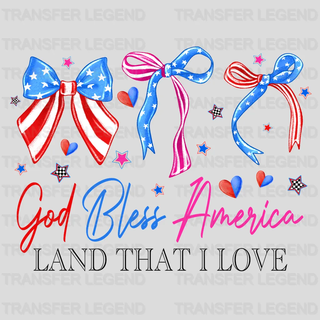 Land That I Love 4th July Design - DTF Heat Transfers - transferlegend