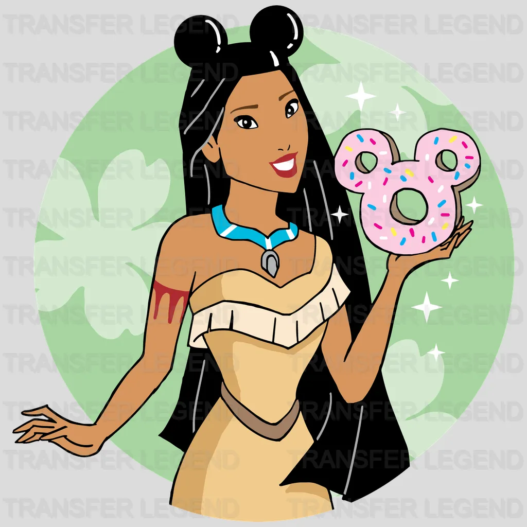 Pocahontas Disney Snacks Mickey Ears Design - DTF heat transfer - transferlegend