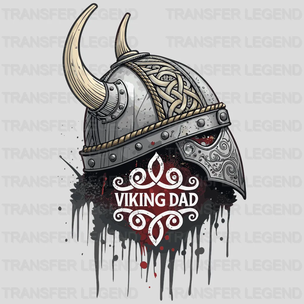 Viking Dad Fathers Day Design - DTF Heat Transfers - transferlegend