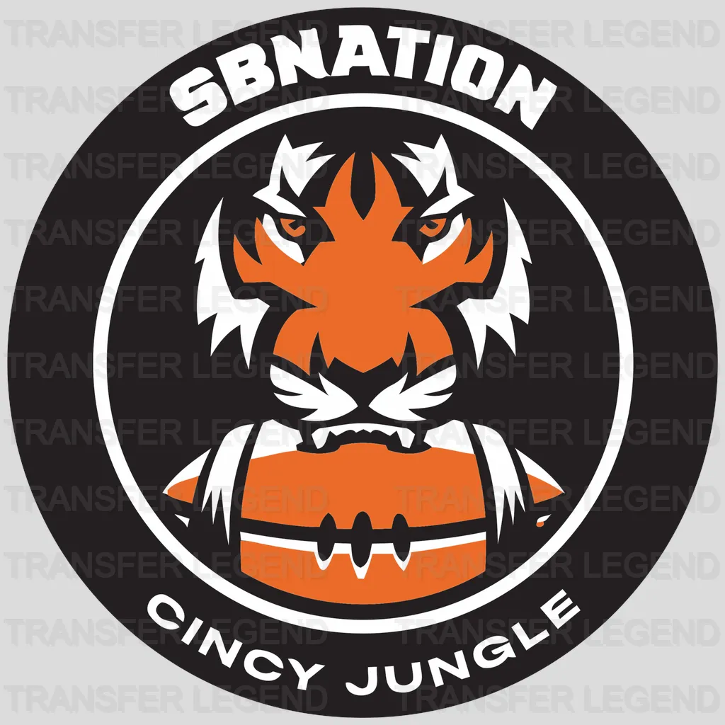 Cincinnati Bengals SB Nation Cincy Jungle Badge NFL Design - DTF Heat Transfer