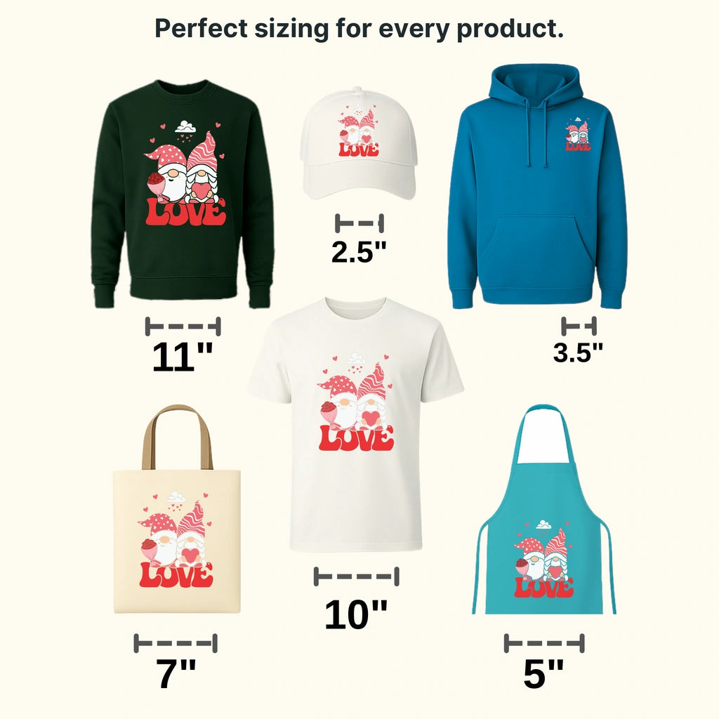 GNOME VALENTINES - DTF heat transfer - transferlegend