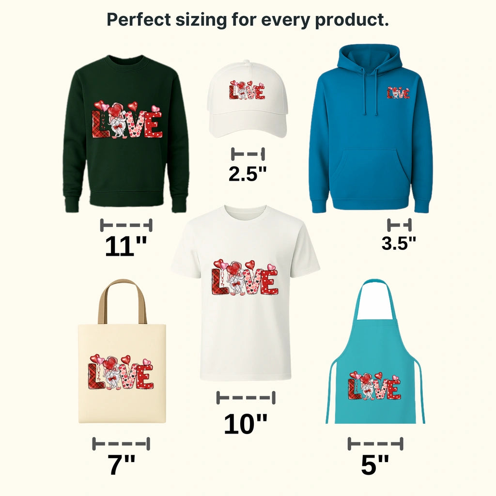 LOVE HEART DESIGN - DTF heat transfer - transferlegend