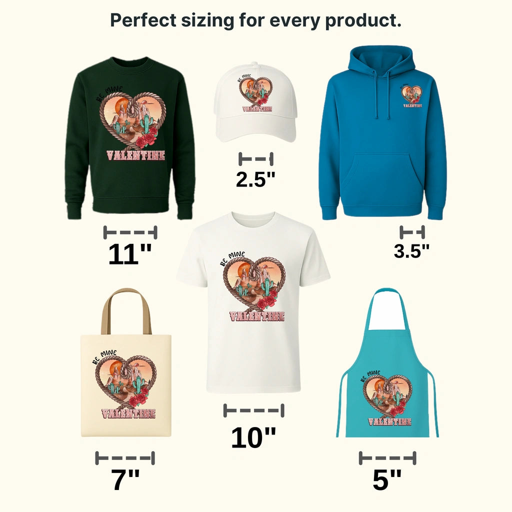 ROPE HEART BE MINE VALENTINE - DTF heat transfer - transferlegend