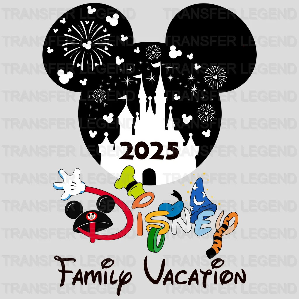 2025 Mickey & Minnie Year Cartoon Designs - DTF Heat Transfer - transferlegend