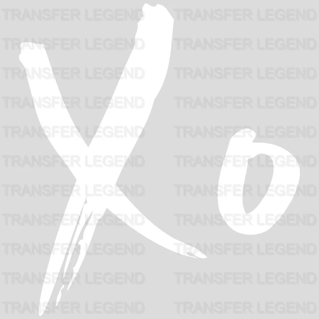XO Black & White Valentine's Day Design - DTF heat transfer - transferlegend