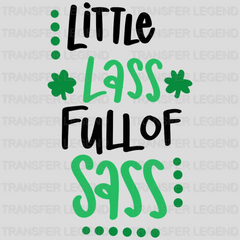 Little Lass Full Of Sass St. Patrick's Day Design - DTF heat transfer - transferlegend