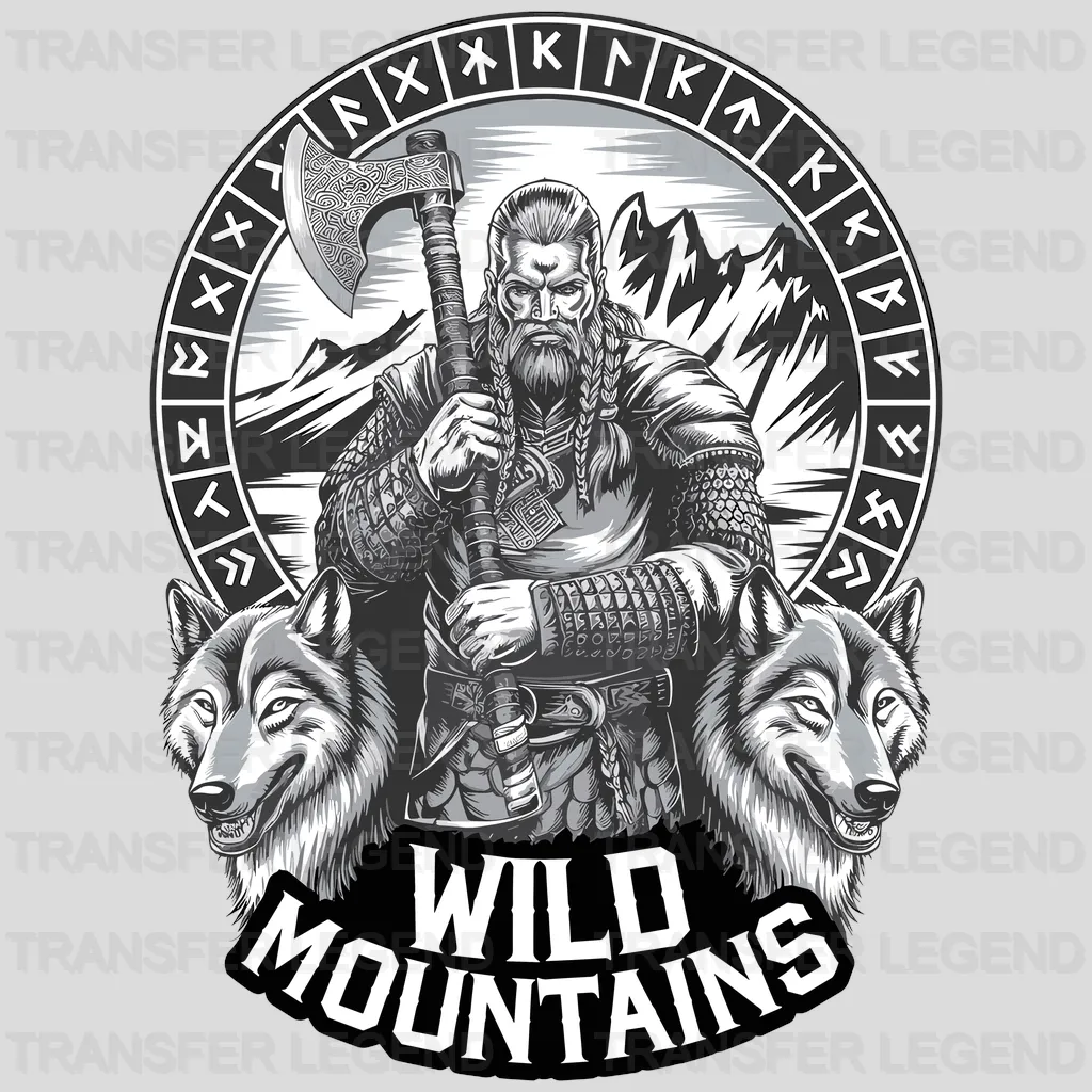 Wild Mountains Nordic Design - DTF Heat Transfer - transferlegend