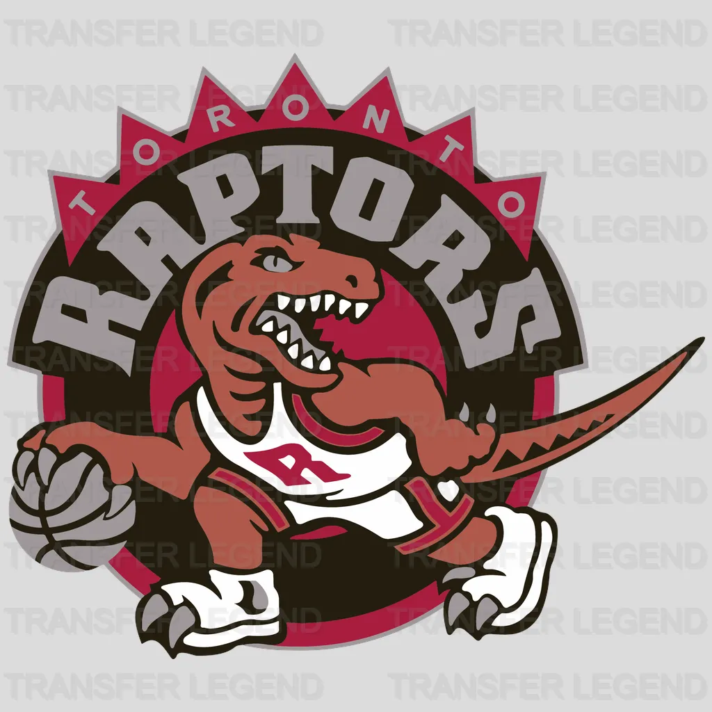 Toronto Raptors Raptor Holding Basketball Crest NBA Design - DTF Heat Transfer