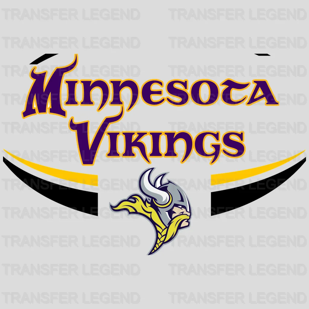 Minnesota Vikings Ornamental Text Wordmark NFL Design - DTF Heat Transfer