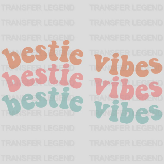 Bestie Vibes Wave design- DTF heat transfer - transferlegend