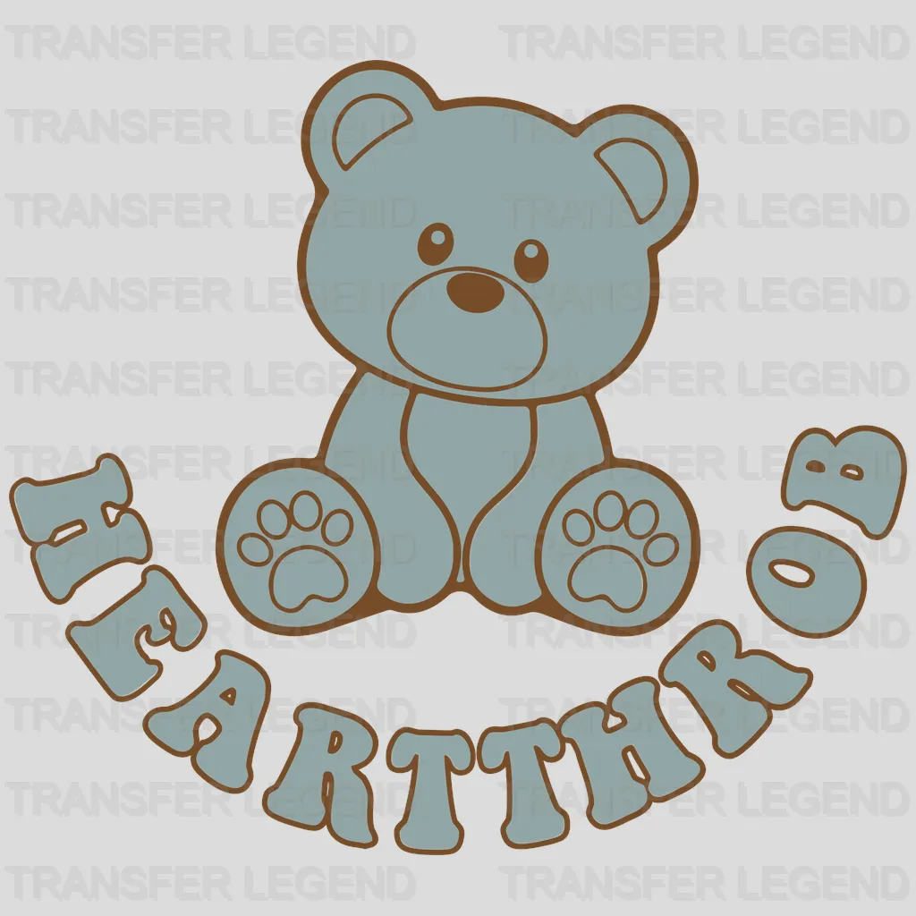 Heartthrob Teddy Bear Design - DTF heat transfer - transferlegend