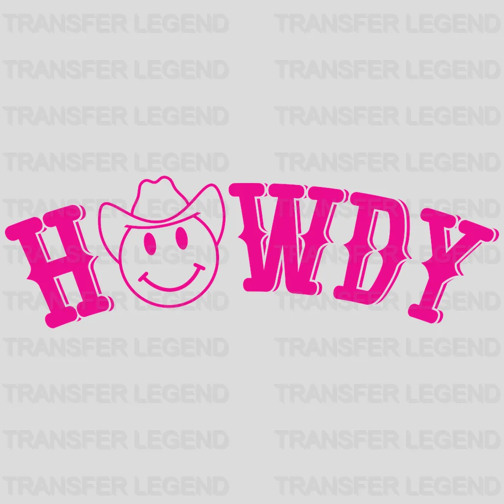 Howdy Smiley Design - DTF heat transfer - transferlegend
