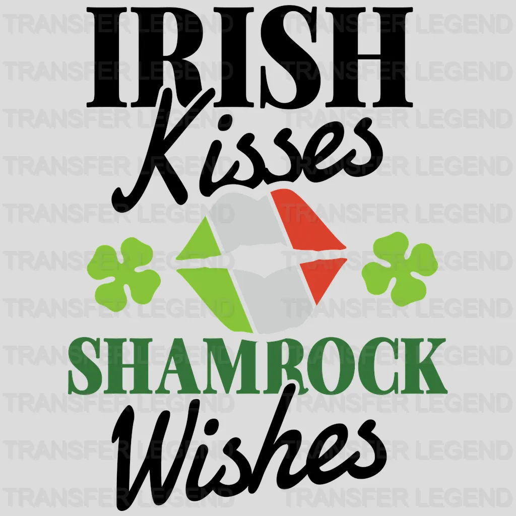 Irish Kisses St. Patrick's Day Design - DTF heat transfer - transferlegend