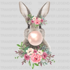 Easter Floral Bunny Design - DTF heat transfer - transferlegend