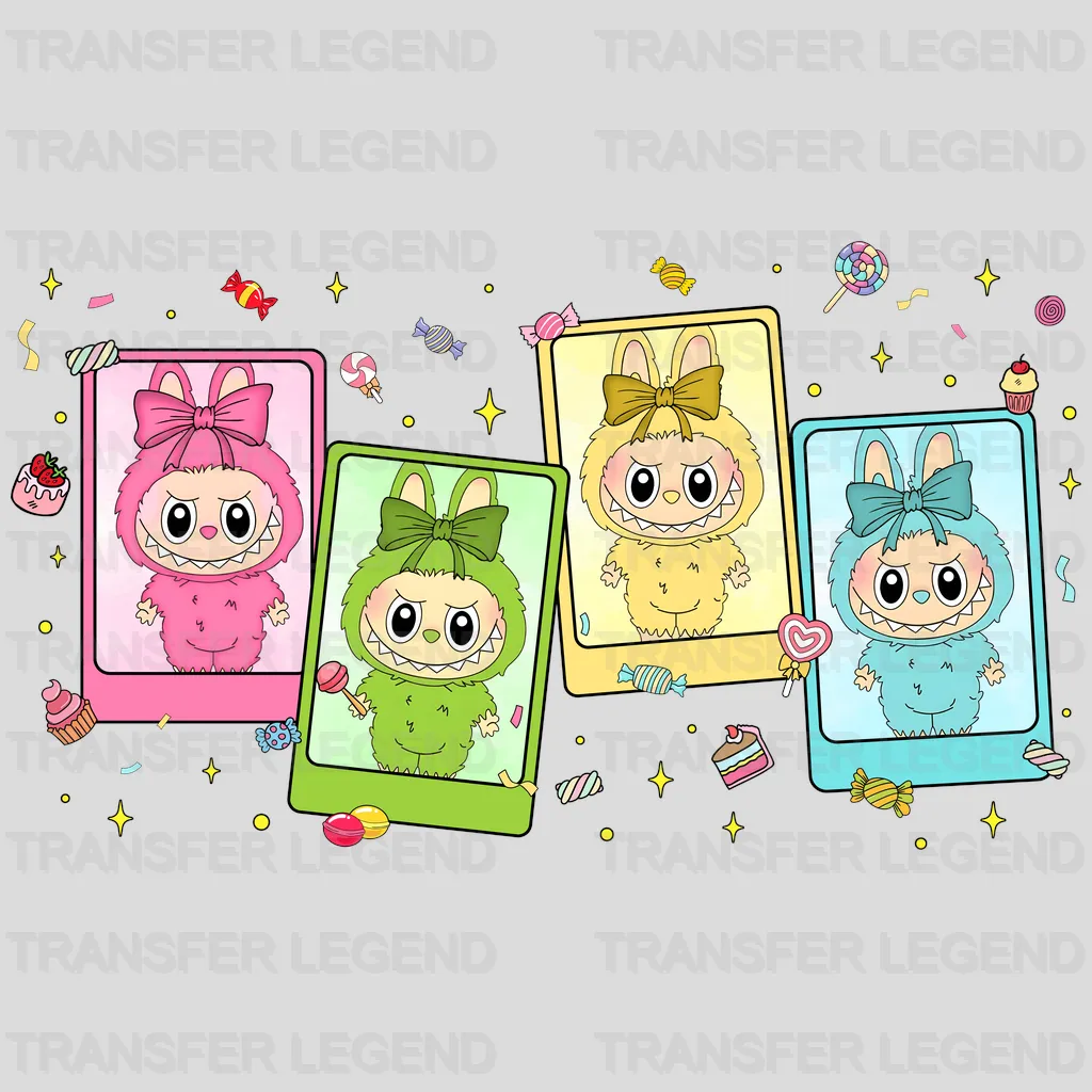 Four Carts Labubu Design - DTF Heat Transfers