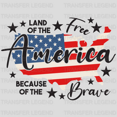 Land Of The Free America - Memorial Day DTF Transfer - transferlegend