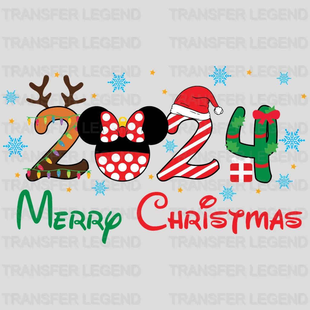Snowflakes 2024 Merry Christmas - Christmas DTF Transfer - transferlegend