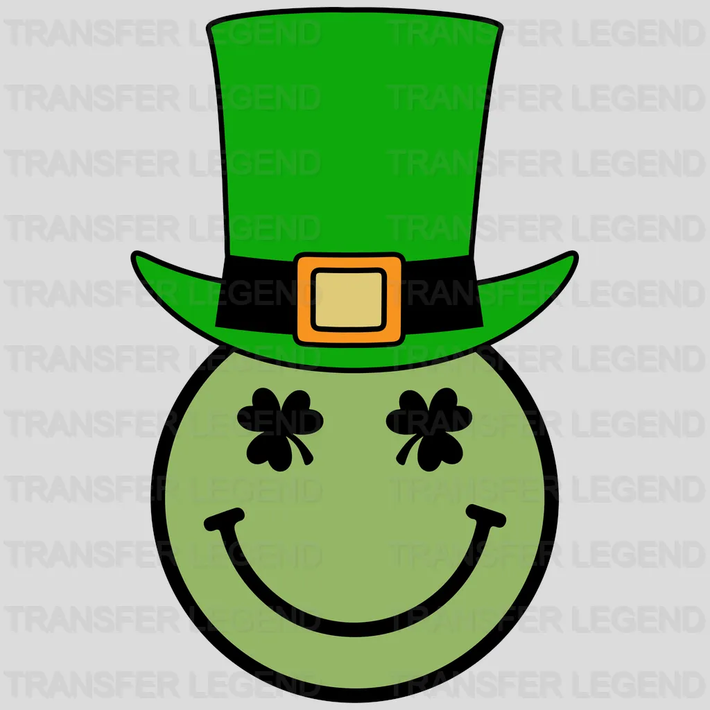 Smiley St. Patrick's Day Design - DTF heat transfer - transferlegend