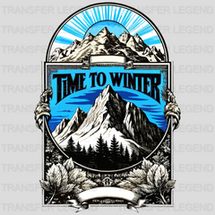 Time To Snow Winter Design - DTF Heat Transfers - transferlegend