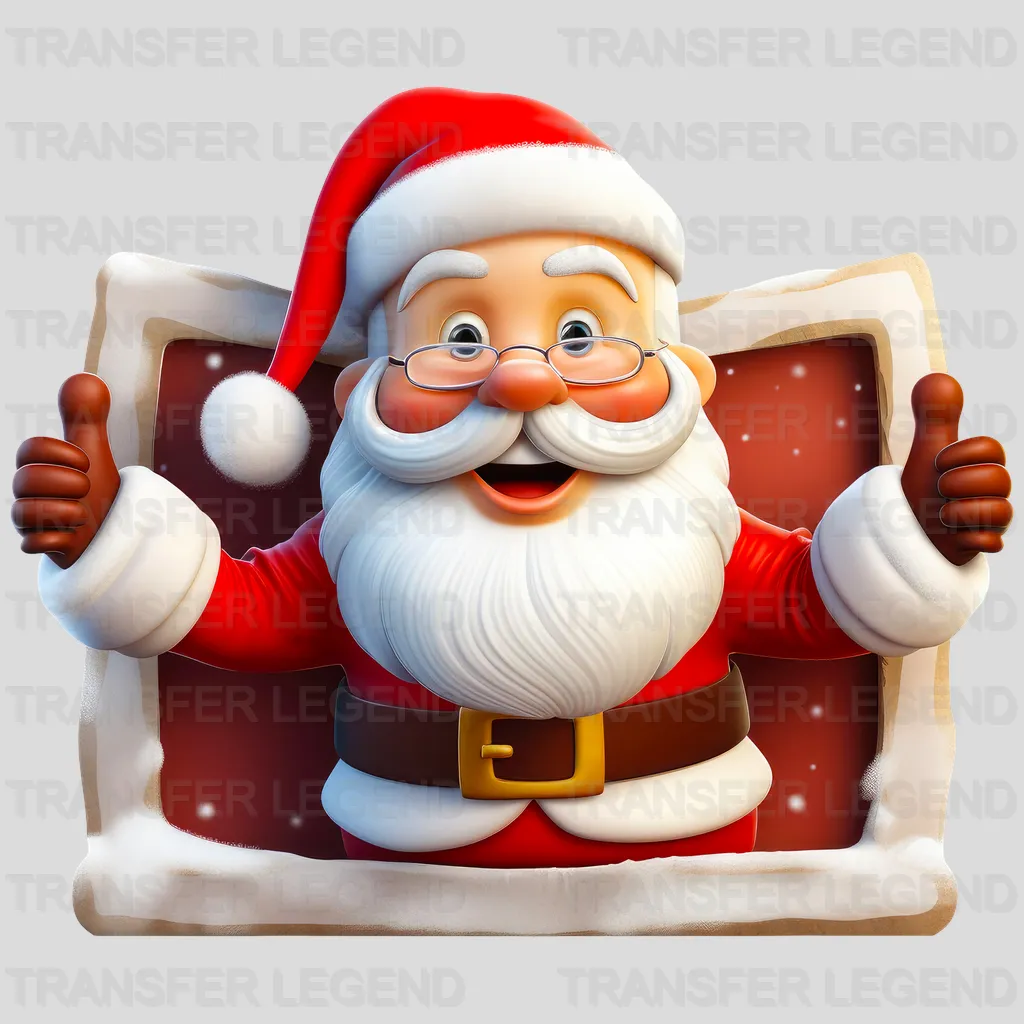 WINDOW SANTA Christmas Design - DTF heat transfer - transferlegend