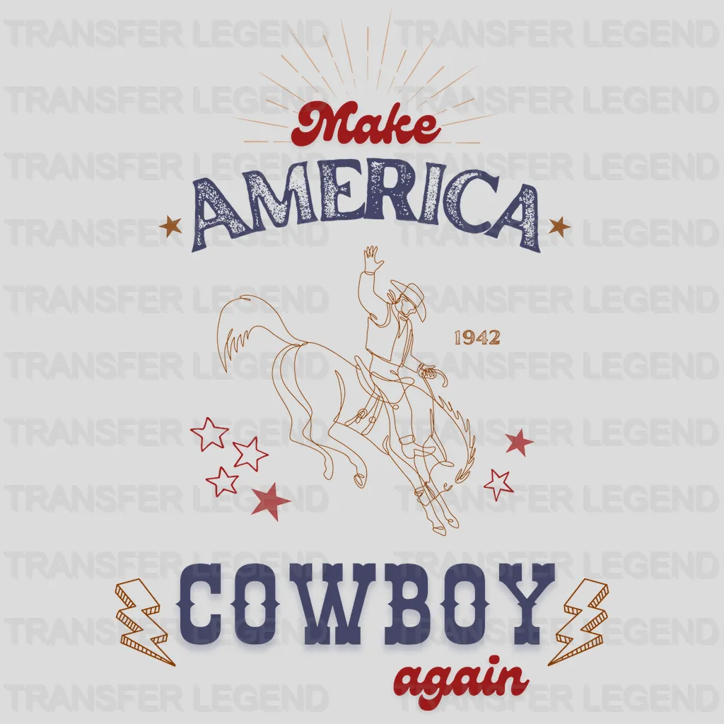 Make America Cowboy Again Design - DTF heat transfer - transferlegend