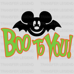 Halloween Bat Boo to you Mickey design - DTF heat transfer - transferlegend