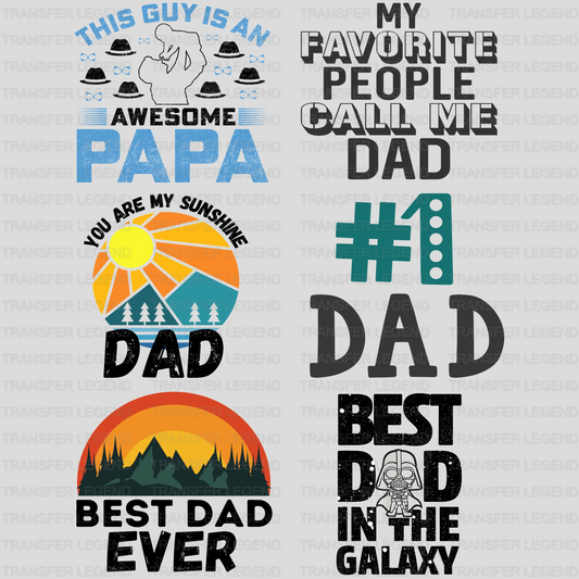 Father's Day -Premade Gang sheet - 6 PCS 10 INCH - transferlegend