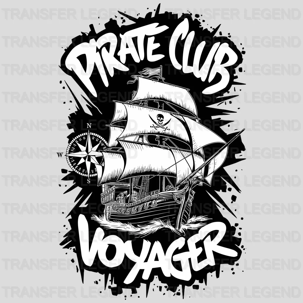 Club Voyager Pirate Design - DTF Heat Transfer - transferlegend