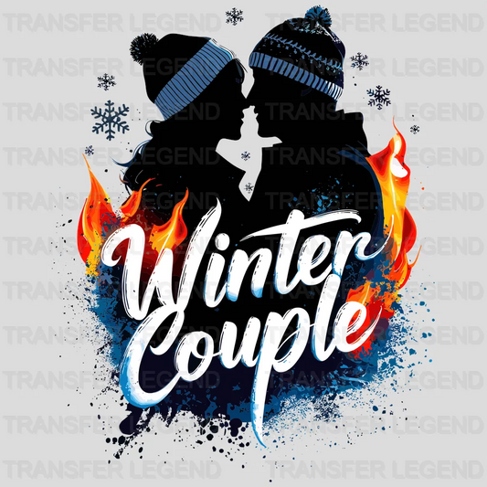 Winter Couple Winter Design - DTF Heat Transfers - transferlegend