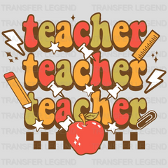 Teacher Teacher Teacher Apple DTF Transfer - transferlegend