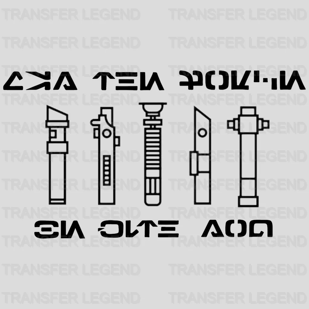 Star Wa Characters Lightsabers Design - DTF heat transfer - transferlegend