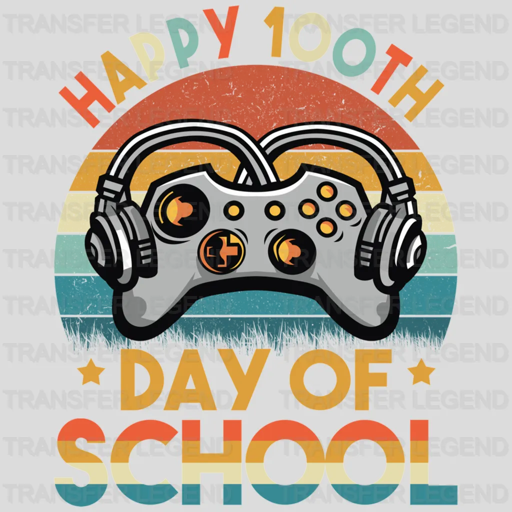 Happy 100th Day Of School Design - DTF heat transfer - transferlegend