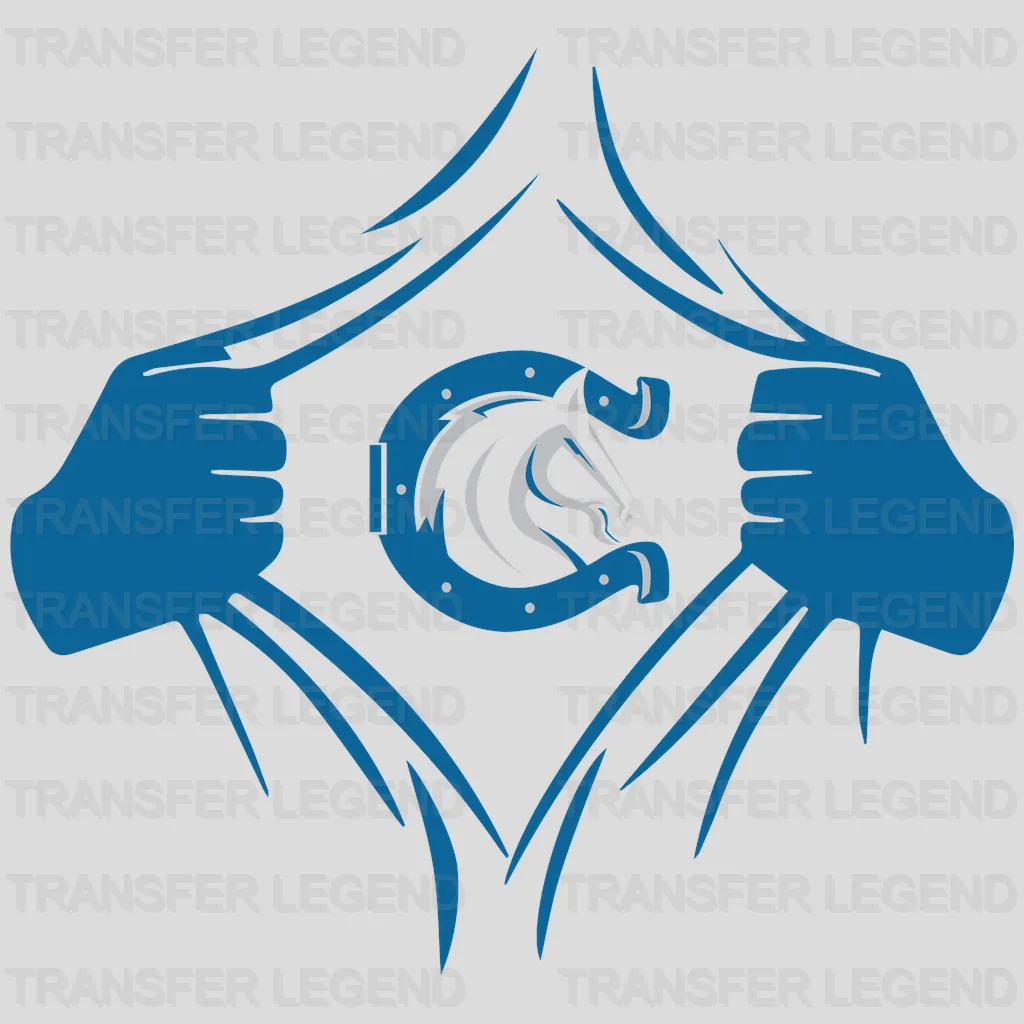 Indianapolis Colts Ripped‑Chest Ripped‑Chest Tunnel Emblem NFL Design - DTF Heat Transfer