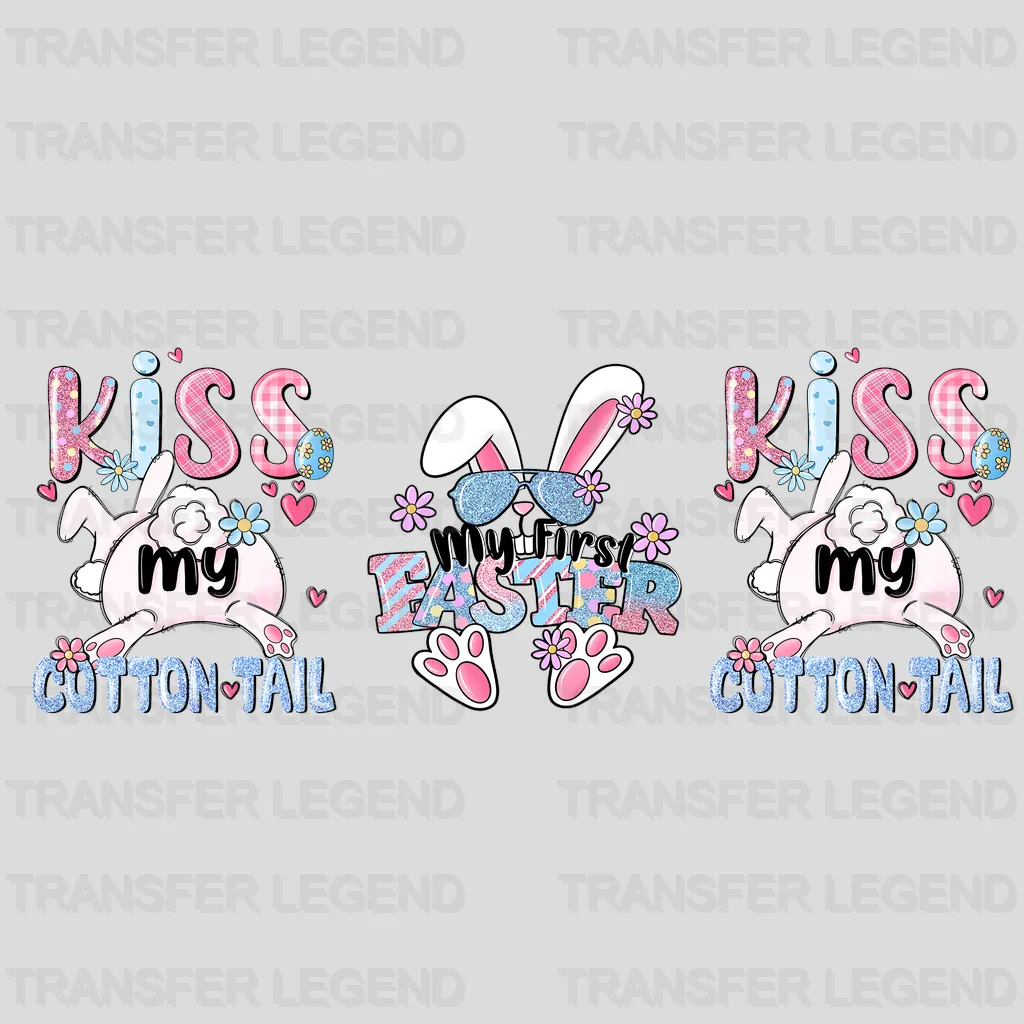 Kiss My Cotton Tail Easter UV DTF Transfer Cup Wrap UV DTF Sticker - transferlegend