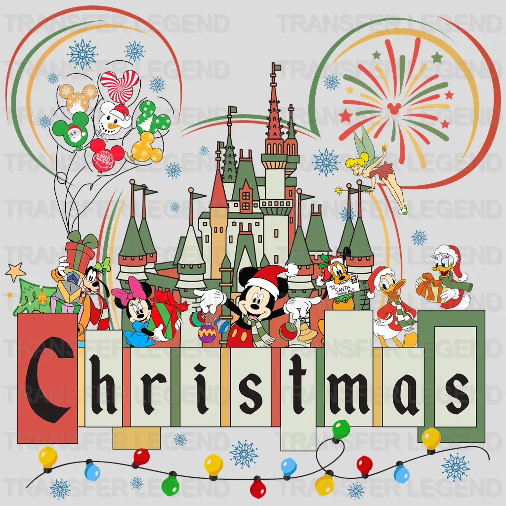 MICKEY CHRISTMAS CASTLE Christmas Design - DTF heat transfer - transferlegend