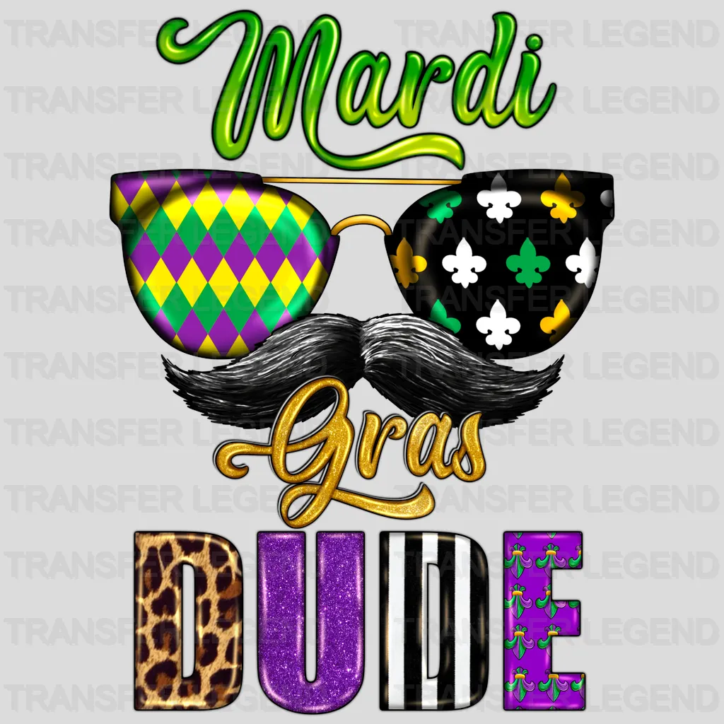 Mardi Gras Dude Design- Mardi Gras DTF heat transfer - transferlegend