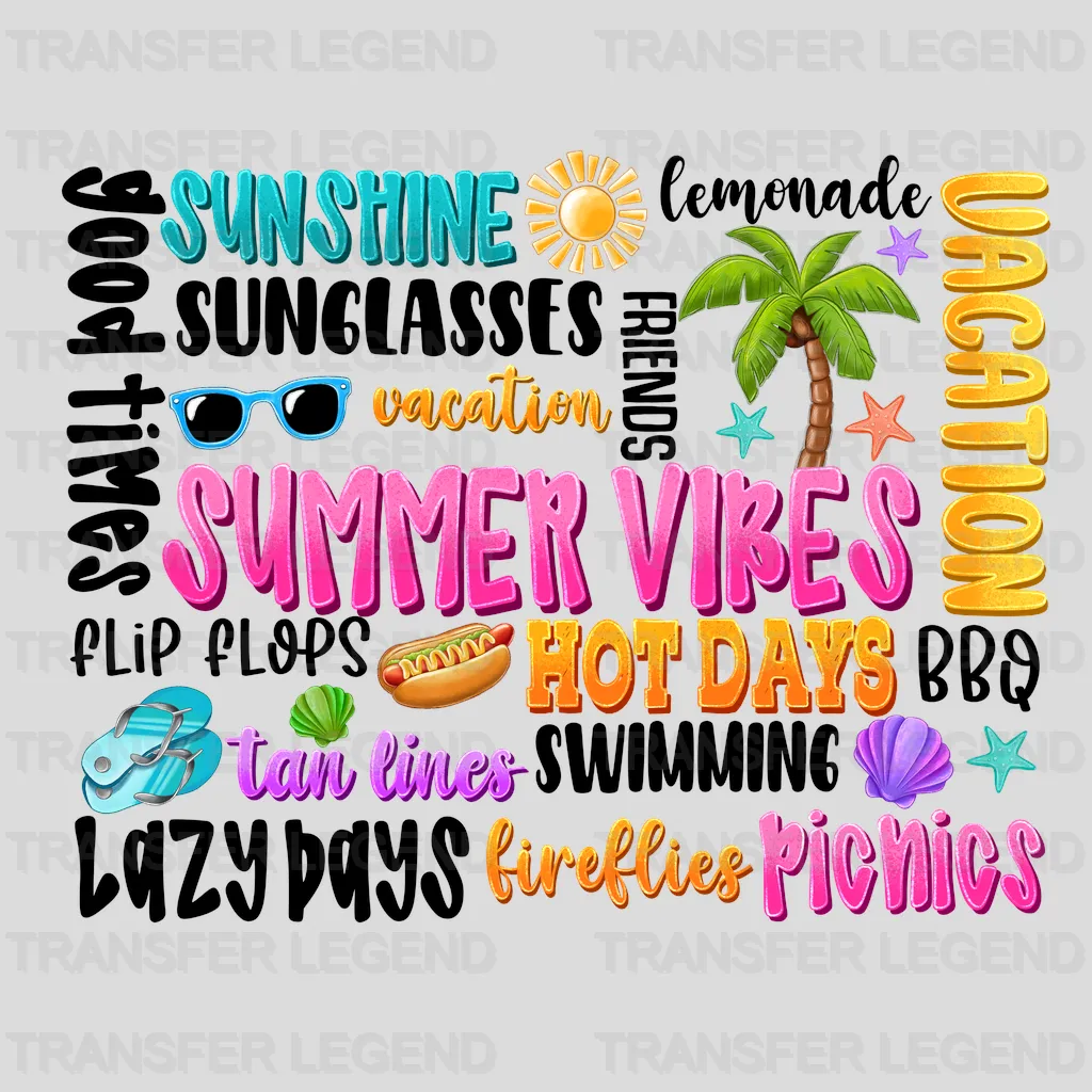 Good Times Summer Design - DTF Heat Transfers - transferlegend