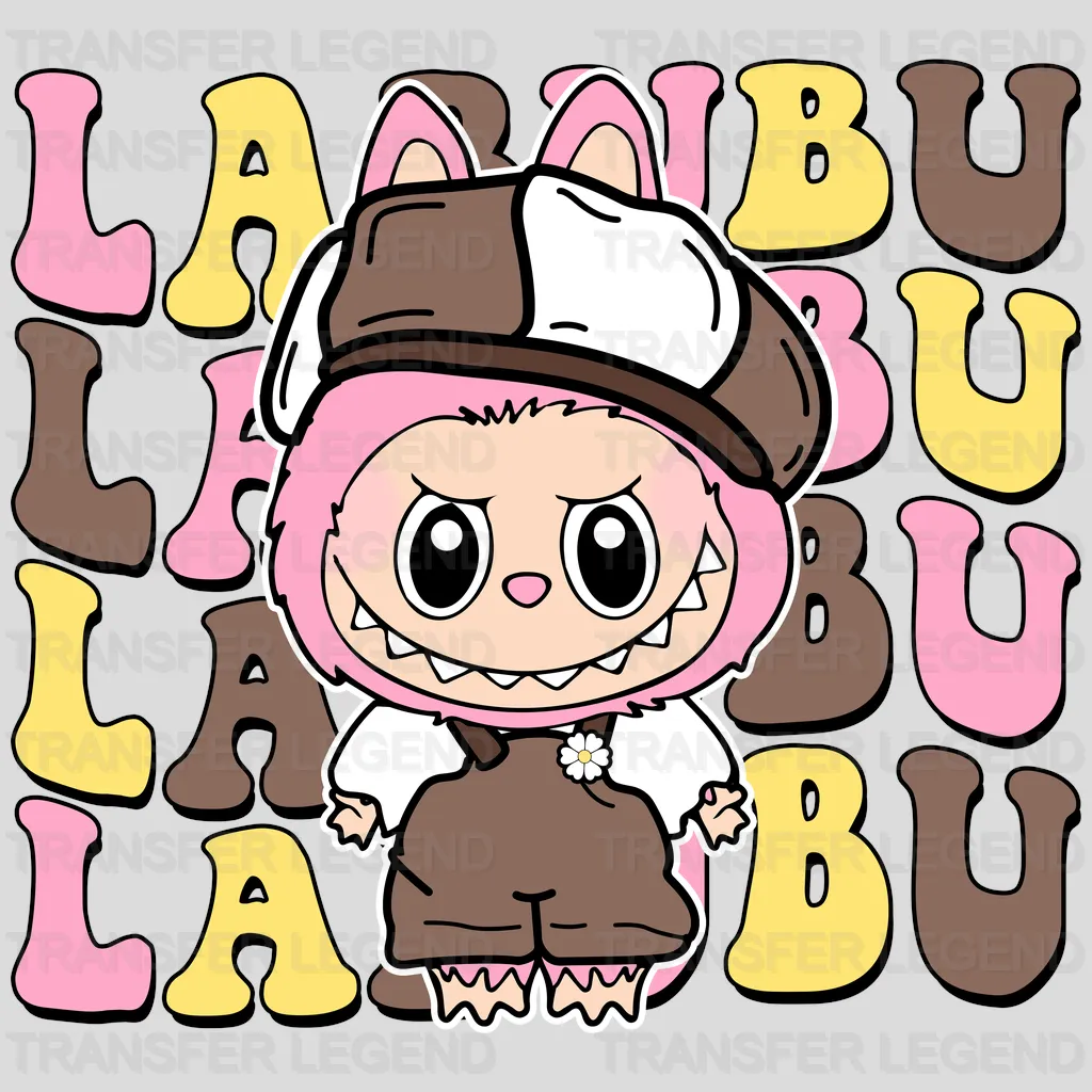 Browny Pinky Labubu Design - DTF Heat Transfers