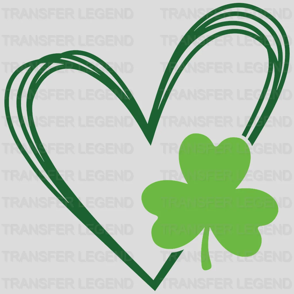 Heart St. Patrick's Day Design - DTF heat transfer - transferlegend