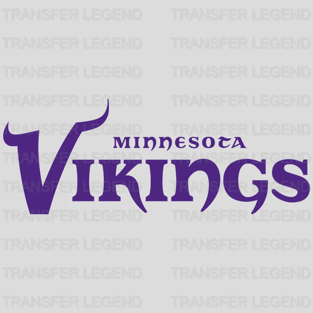 Minnesota Vikings Stylized Script Wordmark NFL Design - DTF Heat Transfer