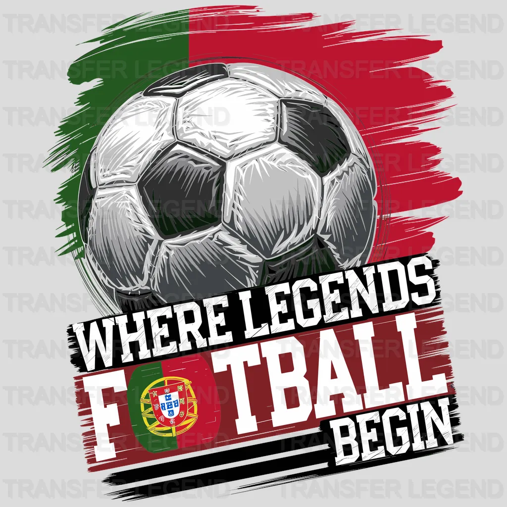 Where Legends Begin Soccer Design - DTF Heat Transfers - transferlegend